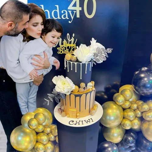 Miniatura 4 de Globos negros y dorados, 50 globos de confeti negro y dorado de 12 pulgadas, decoraciones de fiesta para cumpleaños, graduación, Año Nuevo, boda