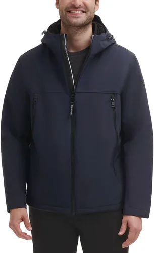 Miniatura 15 de Calvin Klein Abrigos de invierno para hombre - Chaqueta softshell con capucha forrada de sherpa