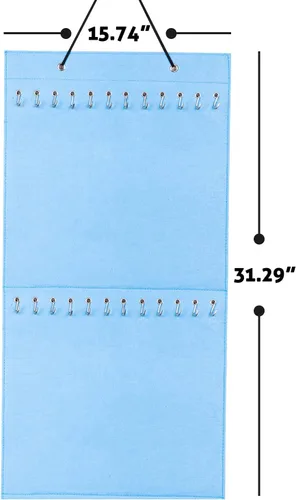 Miniatura 7 de Organizador de joyas colgante con 24 ganchos para colgar en la pared