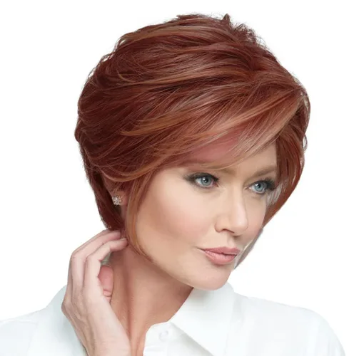 Miniatura 28 de Raquel Welch Go To Style - Peluca de pelo corto versátil y favorecedora de Hairuwear, gorra media, castaño iluminado por el sol RL10/12