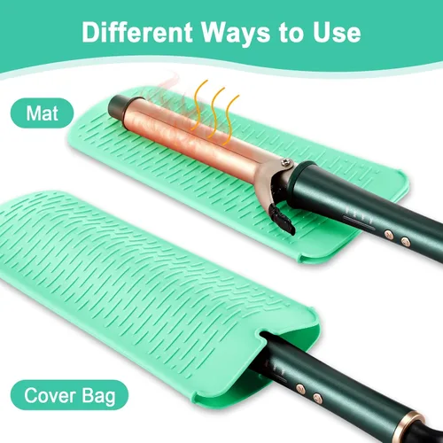 Miniatura 4 de Shappy Funda de Viaje para Rizador de 2 Piezas Resistente al Calor Funda Soporte para Plancha Plana Manga de Neopreno para Alisador y Bolsa Plana