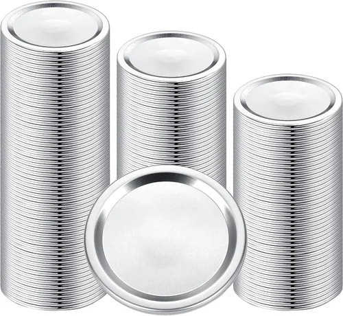Miniatura 10 de Tapas para conservas Ball Kerr con anillos - Tapas y anillos divididos, material de grado alimenticio, 100% ajuste y hermético para frascos de boca
