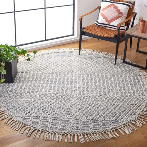 Miniatura 38 de SAFAVIEH Natura Collection - Alfombra decorativa de 2 x 3 pies, color marfil, con flecos de lana marroquí bohemia, hecha a mano, ideal para zonas