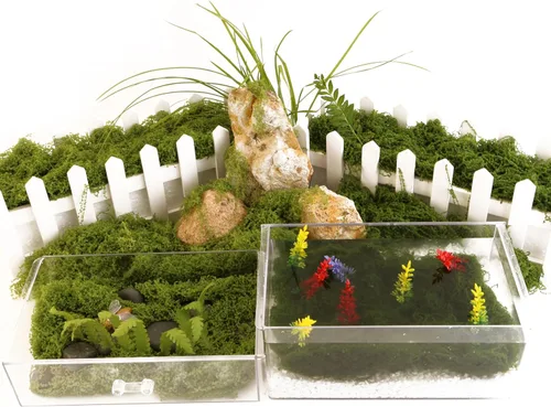 Miniatura 6 de El musgo verde oscuro se utiliza para manualidades, musgo artificial, rellenos de jarrones de vidrio, bodas, Navidad, fiestas verdes de primavera