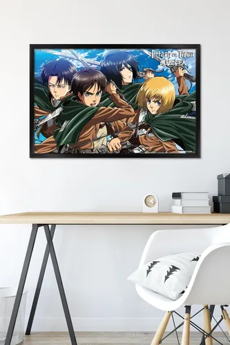 Miniatura 6 de Trends International Póster de pared Ataque a las espadas de los titanes, 22.375 x 34 pulgadas Versión con marco negro