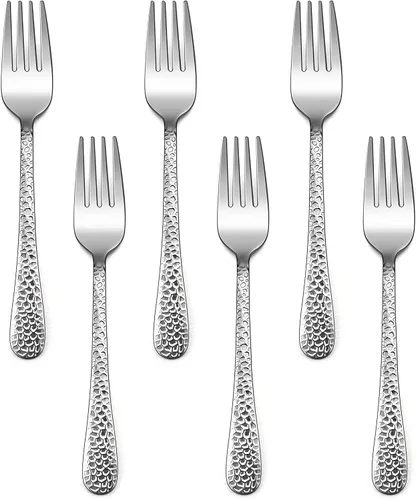Miniatura 11 de E-far Tenedores para niños pequeños, juego de 6 tenedores de acero inoxidable para niños pequeños, utensilios pequeños de metal