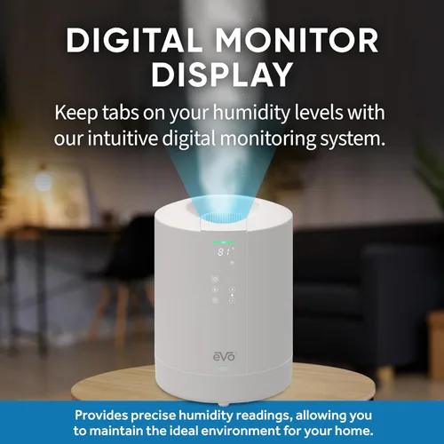 Miniatura 4 de EVO WMH440 Humidificador de niebla pura autodesinfectante (capacidad de 6 litros), 28 horas de tiempo de funcionamiento continuo, base apta