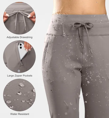 Miniatura 20 de G Gradual Pantalones deportivos con forro polar para mujer, de cintura alta, resistentes al agua, térmicos, para invierno, correr, senderismo