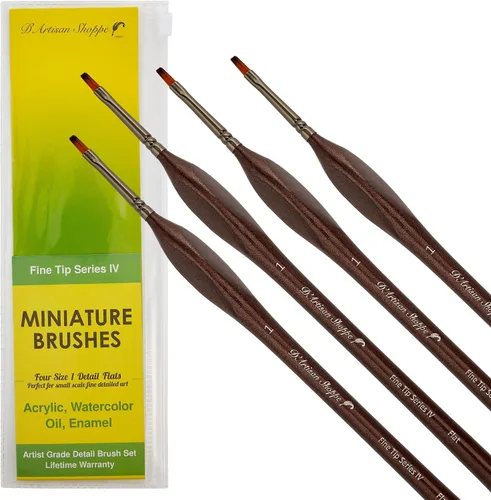 Miniatura 6 de Juego de pinceles de pintura de detalles profesionales, tamaño 0, pinceles redondos en miniatura de punta fina para juegos de mesa para adultos