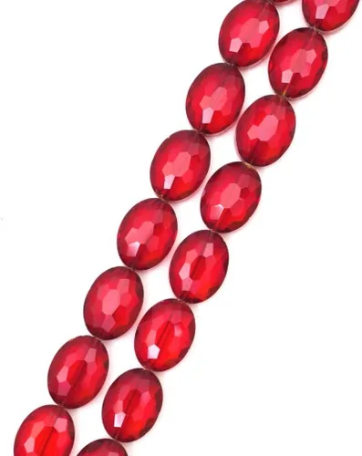 Miniatura 12 de 50pcs Checa 16mm (0.63 inch) Grande facetado Plano Oval Cristal Cuentas Espaciador Amatista Púrpura