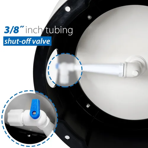 Miniatura 2 de iSpring Tanque RO de 40 galones, tanque de almacenamiento de agua prepresurizado para sistemas de ósmosis inversa de ósmosis inversa, tanque de agua