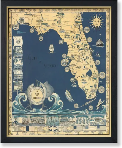 Miniatura 18 de Monem Art Mapa Monumental Vintage de Florencia Impresión - Póster de Viaje Retro - Arte de Italia - Gran Regalo para Hombres, Mujeres, Amantes