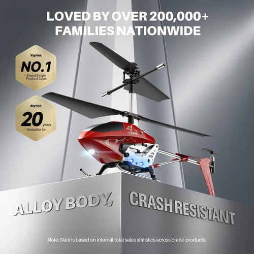 Miniatura 2 de SYMA S107H-E Helicóptero RC para niños de 8-12 años y principiantes, helicóptero de control remoto con retención de altitud, 2 modos de velocidad