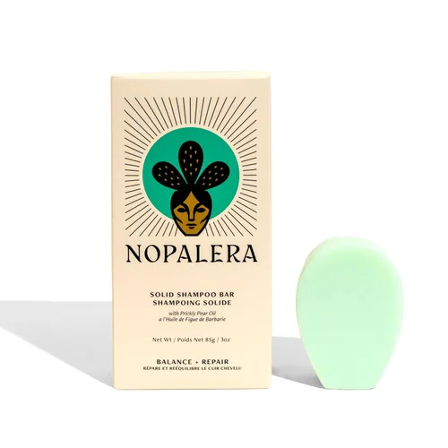 Nopalera Barra de champú, Balance + Repair, champú sólido de tuna para cabello graso, color seguro y pH equilibrado, fórmula vegana limpia, 3.65