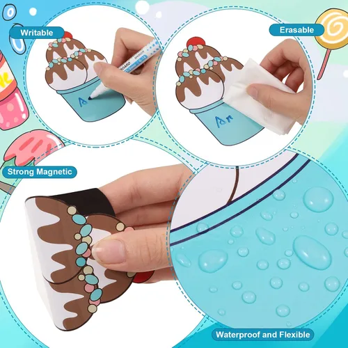 Miniatura 3 de 12 calcomanías para puerta de crucero de ratón, para nevera, refrigerador, lindo imán de helado para puerta de automóvil, nevera, pizarras blancas