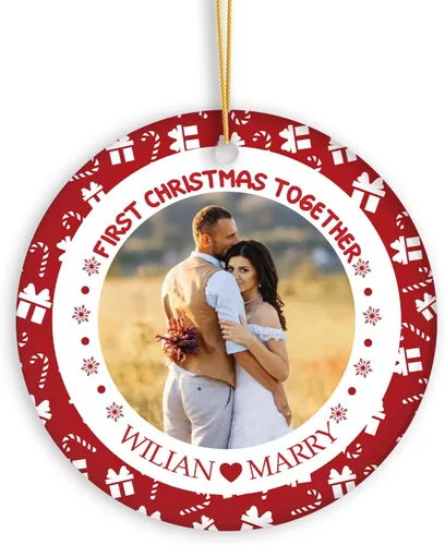 Miniatura 15 de Adorno de Navidad con foto personalizada 2023, adorno de Navidad con nombre del bebé, adorno de Navidad con texto personalizado para bebé, recién