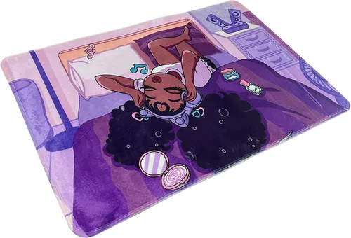 Miniatura 5 de Alfombra African American Black Girl Magic - Alfombra de Área Afor Black Magic Girls para Dormitorio Arte Púrpura Música Niña Alfombra