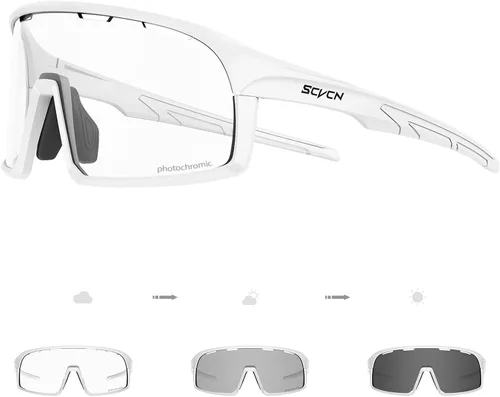 Miniatura 14 de SCVCN Photochromic Cycling Glasses Sport Sunglasses Clear MTB BMX Men Women Running Driving S145 Marco negro