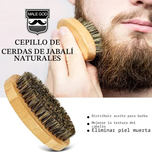 Miniatura 4 de MALE GOD Kit de cuidado y cuidado de barba para hombres, kit de crecimiento de barba con ingredientes naturales, aceite de barba, bálsamo, cepillo