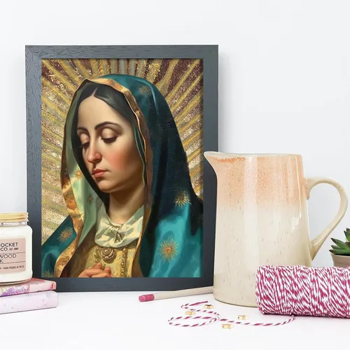 Miniatura 7 de Kits de arte de diamantes 5D DIY para adultos, kits de arte de diamantes de taladro completo, pintura de Nuestra Señora Guadalupe Body Portrait