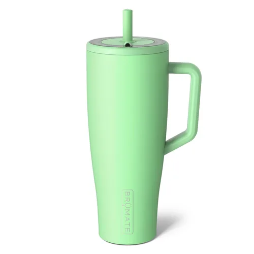 Miniatura 9 de BrüMate Era Vaso térmico con asa y pajilla, 40 onzas, 100% a prueba de fugas, con tapa, hecho de acero inoxidable, base apta para portavasos, moca