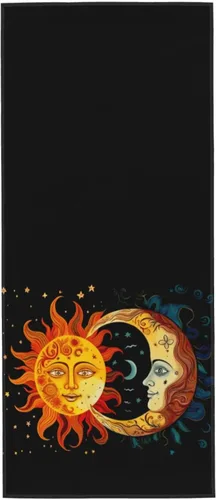 Miniatura 29 de Toallas suaves para los dedos, toalla de mano de fuego y agua para regalo durante todas las estaciones, 12 x 27.5 pulgadas