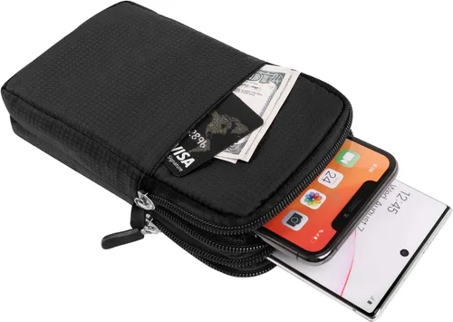Miniatura 3 de Funda de nailon para teléfono celular para hombre, con clip para cinturón, bolsa de cintura compatible con iPhone 17 Pro Max Galaxy S26 Ultra S26+