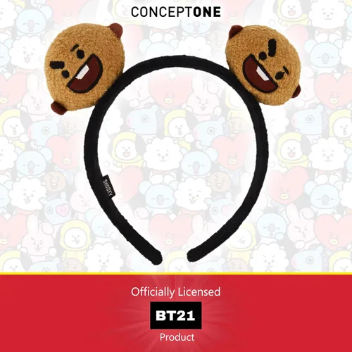 Miniatura 34 de Concept One BT21 LINE FRIENDS - Diadema bordada de felpa 3D para mujer, Chimmy