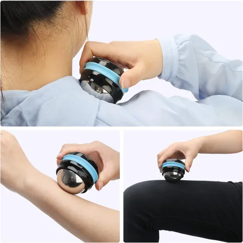 Miniatura 7 de AHIER Bola de Masaje en Frío, Acero Inoxidable para Terapia en Frío, Bola de Gel Desmontable de Movimiento Libre para Masaje de Tejido Profundo
