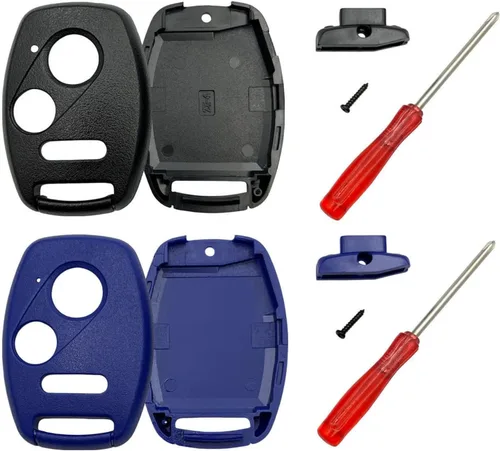 Miniatura 6 de Carcasa de repuesto para llavero Honda Accord Crosstour Civic Odyssey Fit CR-V CR-Z, funda para llavero con destornillador (negro)