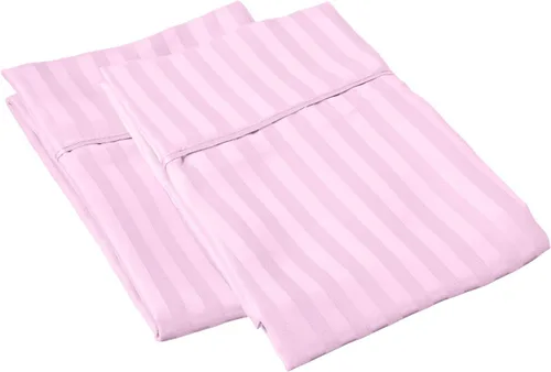 Miniatura 11 de Fundas de almohada de algodón peinado de 600 hilos (paquete de 2) tamaño Queen de 20.0 x 30.0 in, color rosa claro liso Rosa Claro (Sólido)