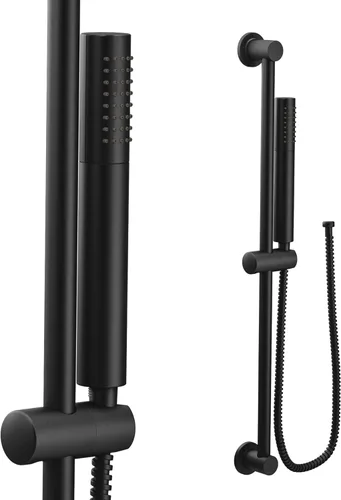 Moen Ducha de Mano Moderna Negro Mate de Eco-Rendimiento con Barra Deslizante de 30 Pulgadas y Manguera de Metal de 69 Pulgadas, 3887EPBL