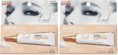 Miniatura 14 de KISS Lash Couture, pegamento para pestañas, pegamento de pestañas súper flexible de avena, color negro, incluye 1 adhesivo para pestañas, de larga