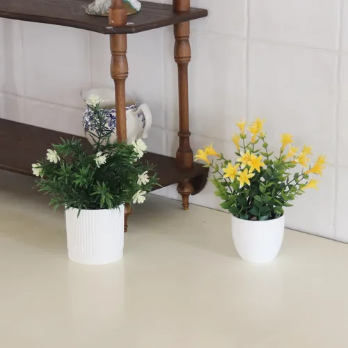 Miniatura 7 de TOTOGA Plantas colgantes artificiales, paquete de 4 plantas falsas en maceta para pared, hogar, habitación, oficina, decoración
