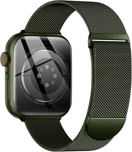 Miniatura 15 de Zedoli Correa de Metal Compatible con Apple Watch de 1.57/1.50/1.61/1.77/1.73/1.65/1.75 pulgadas para Mujeres y Hombres, Pulseras de Malla de Malla