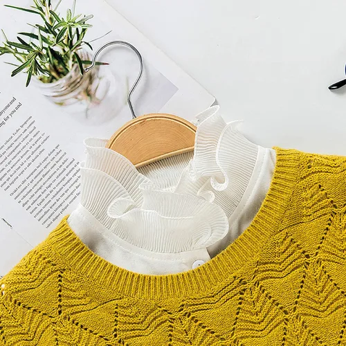 Miniatura 4 de SUZALA Women Half Shirt for Blouse, Dickey Collar False Fake Collars for Sweater Coat