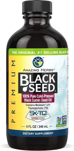 Amazing Herbs cápsulas blandas Black Seed prensadas en frío, 90 cápsulas, 12008, 8, 1, 1
