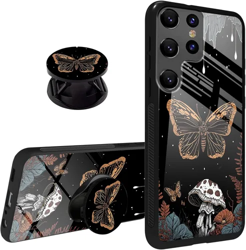 Miniatura 8 de Funda para Samsung Galaxy S22 Ultra Phone Grip con soporte expandible Soporte Soporte Kickstand, TPU suave a prueba de golpes Anti-arañazos Tapa
