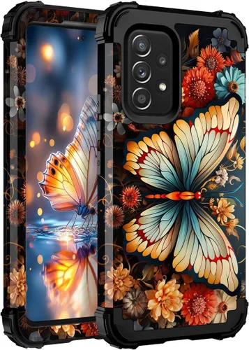 Miniatura 25 de Hocase Funda para Galaxy A37 5G, protección resistente a prueba de golpes, parachoques de goma de silicona suave+funda protectora híbrida