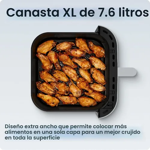 Miniatura 7 de Chefman Crispinator - Freidora de aire 6 en 1 con capacidad de 8 cuartos de galón, temperatura máxima de 450 °F con tecnología TurboFry Pro