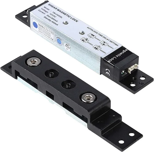 Miniatura 4 de UHPPOTE 2600lb Holding Force 12VDC Voltaje Eléctrico Esquileo Cerradura Magnética Montaje Oculto con Sensor Estático de Puerta Carcasa de aluminio