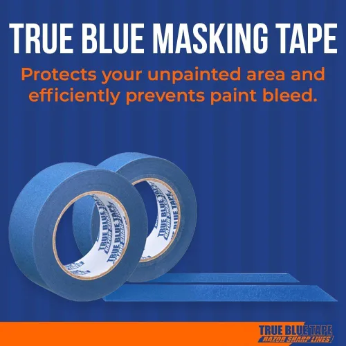 Miniatura 2 de True Blue Premium Blue - Cinta adhesiva de pintor profesional, para uso en interiores y exteriores, grado comercial, disponible en 2 anchos