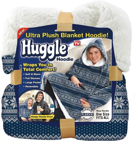 Miniatura 9 de Ontel Huggle - Sudadera con capucha de gran tamaño para hombres y mujeres, sudadera de forro polar suave, capucha gigante, bolsillos y mangas grandes