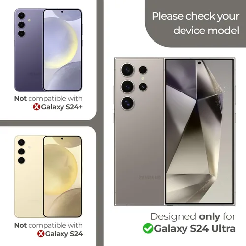 Miniatura 2 de ArmorSuit Paquete de 2 protectores de pantalla para Samsung Galaxy S24 Ultra (6.8 pulgadas) compatible con fundas, película transparente