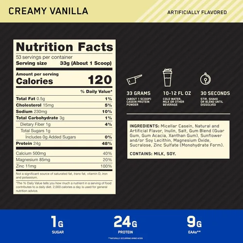 Miniatura 3 de Proteína caseína 100% de Optimum Nutrition, 1054573, 1, 1