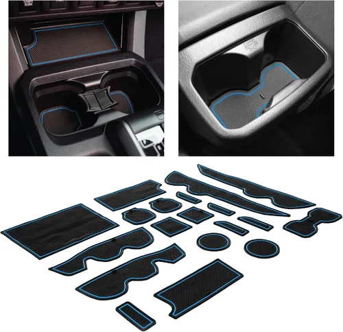 Miniatura 26 de CupHolderHero Compatible con accesorios Toyota Tundra 2014-2021 - Insertos de portavasos antideslizantes antipolvo, tapetes para consola central