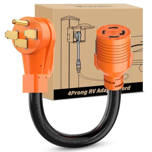 Miniatura 22 de Nilight - 50033R Adaptador de enchufe RV de 18 pulgadas, 50 amperios a 30 amperios, adaptador eléctrico de Dogbone de alta resistencia con mango 115G