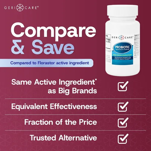 Miniatura 7 de GeriCare Suplemento probiótico y de salud digestiva definitiva, reparación intestinal completa, en comparación con la fórmula probiótica Florastor.