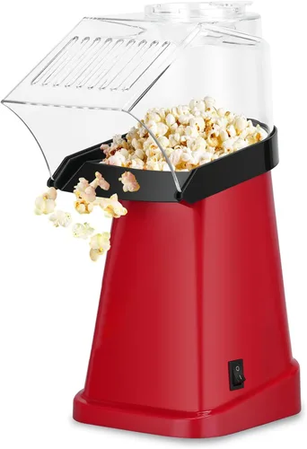 Máquina de palomitas de maíz de aire caliente con cuenco de palomitas de maíz, máquina rápida de palomitas de maíz en minutos con taza medidora y