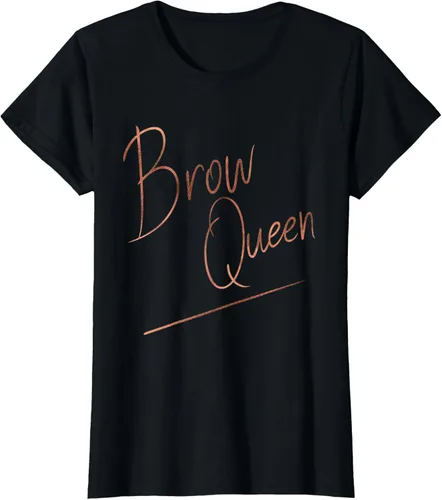 Miniatura 41 de Brow Queen Ombre - Camiseta de escritura a mano, regalo para artista de maquillaje, Negro, S